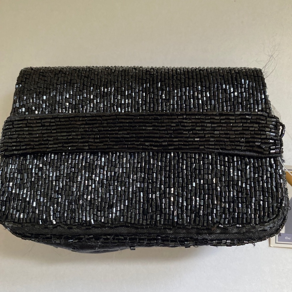 Black beaded sm clutch - Yasmine The Handbag Reinvented NWT